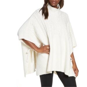 UGG Joanna Cream Knit Poncho Sweater
